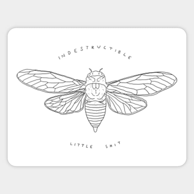 Indestructible (black) Sticker by adrianimation